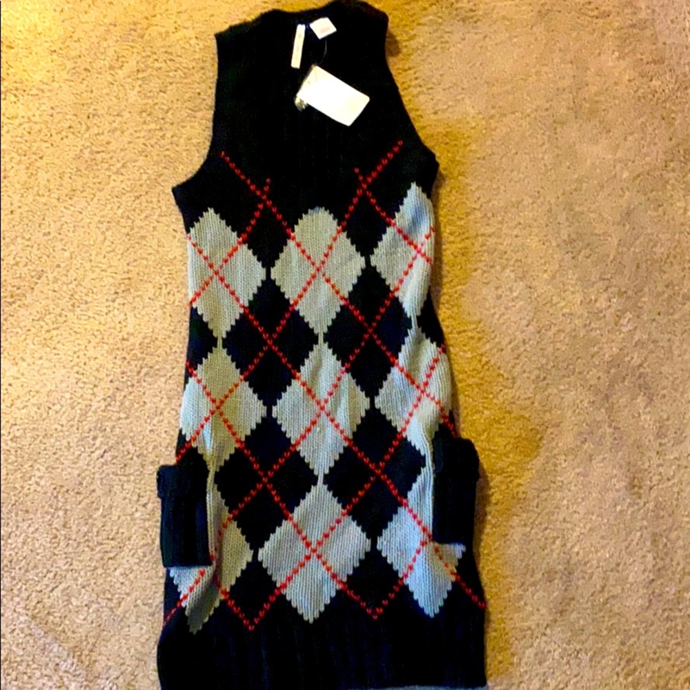 Argyle Tunic Sweater